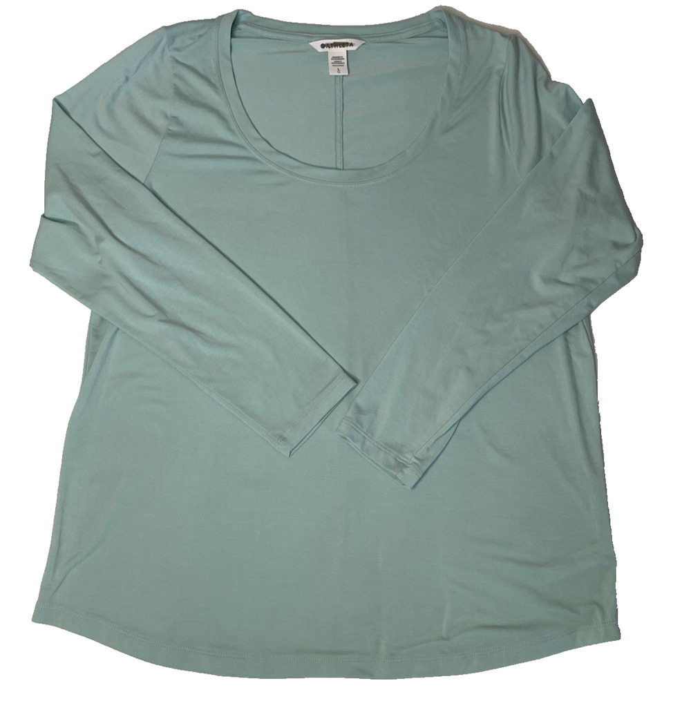 Athleta Stratus II Top Women’s Large Aqua Blue Long Sleeve Athletic Shirt